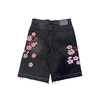 FLMNGO Flower Denim Shorts