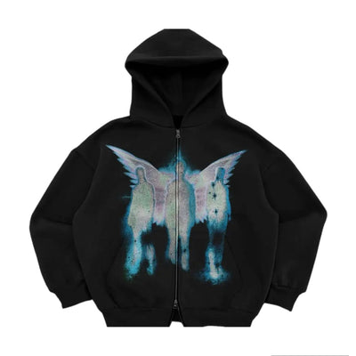 RETRO CARDIGAN CLOUD Zip Up Hoodie