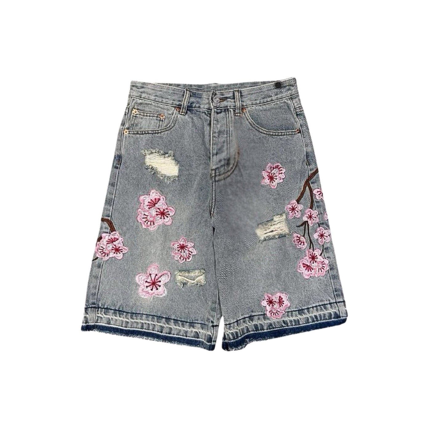 FLMNGO Flower Denim Shorts